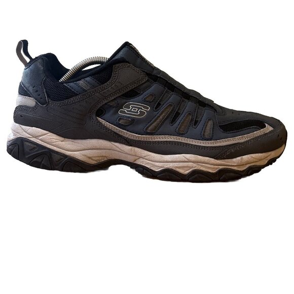 Skechers Shoes Mens 13 After Burn Memory Fit 51866 Navy &gray Casual Sneaker - Picture 1 of 10